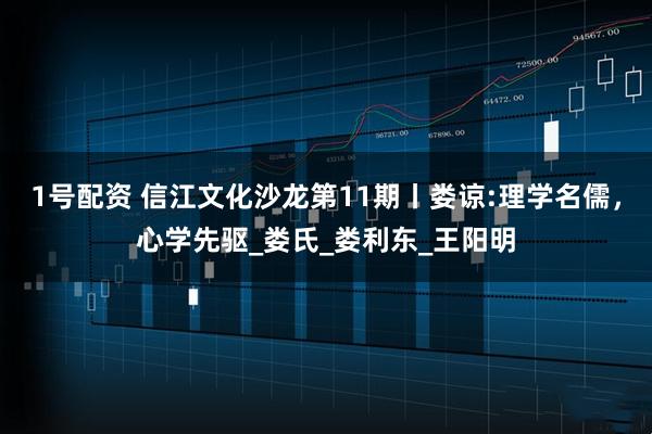 1号配资 信江文化沙龙第11期丨娄谅:理学名儒，心学先驱_娄氏_娄利东_王阳明
