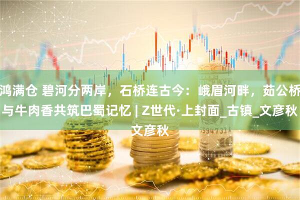 鸿满仓 碧河分两岸，石桥连古今：峨眉河畔，茹公桥与牛肉香共筑巴蜀记忆 | Z世代·上封面_古镇_文彦秋