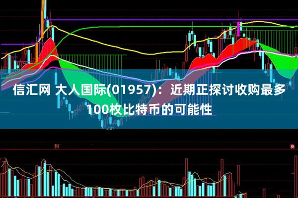信汇网 大人国际(01957)：近期正探讨收购最多100枚比特币的可能性